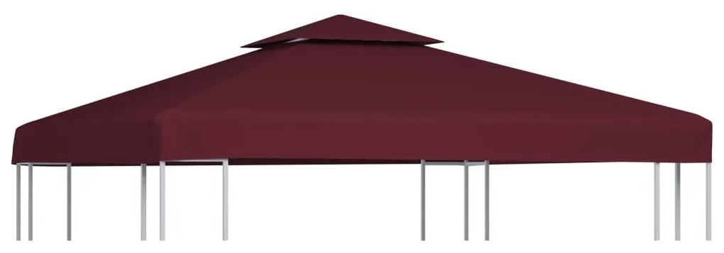vidaXL Κάλυμμα για Κιόσκι 2 Επιπέδων Μπορντό 3 x 3 μ. 310 γρ./μ²