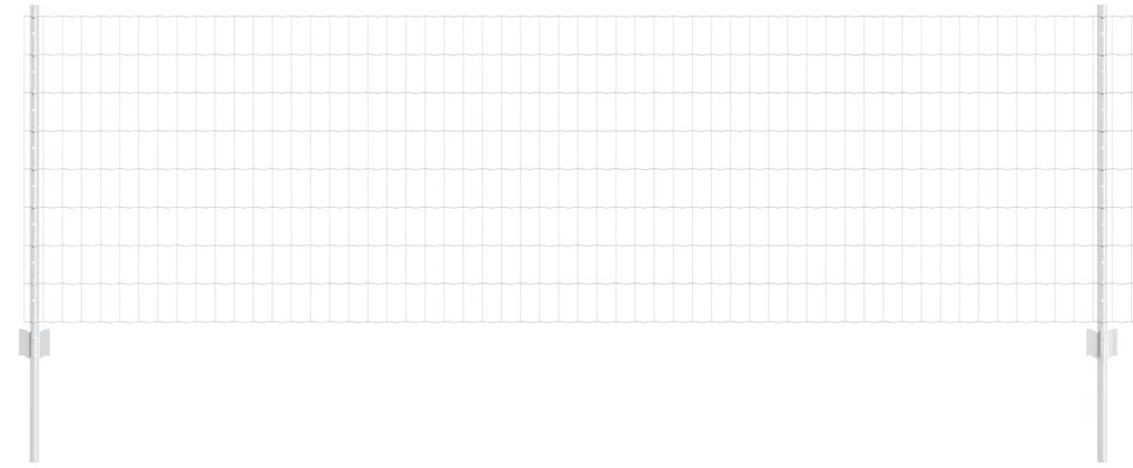 vidaXL Περίφραξη Euro με 11 U Posts Ασημί 0.8x25 m Χάλυβα