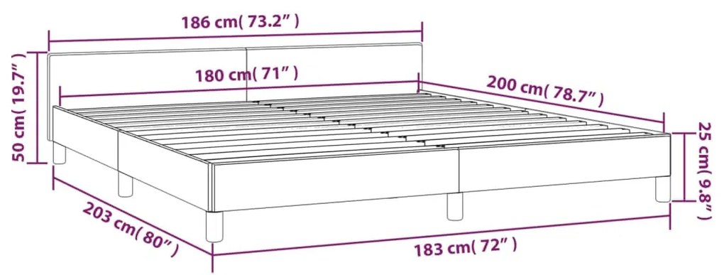 Σκελετός Κρεβατιού Χωρίς Στρώμα Πράσινο 180x200 εκ. Υφασμάτινο - Πράσινο