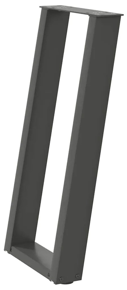 vidaXL Πόδια Κονσόλας 2 τεμ. σε σχήμα U, Ανθρακί 28x(72-73) εκ. από Ατσάλι