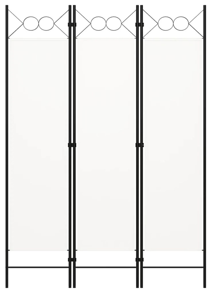 vidaXL Διαχωριστικό Δωματίου με 3 Πάνελ Λευκό 120 x 180 εκ.