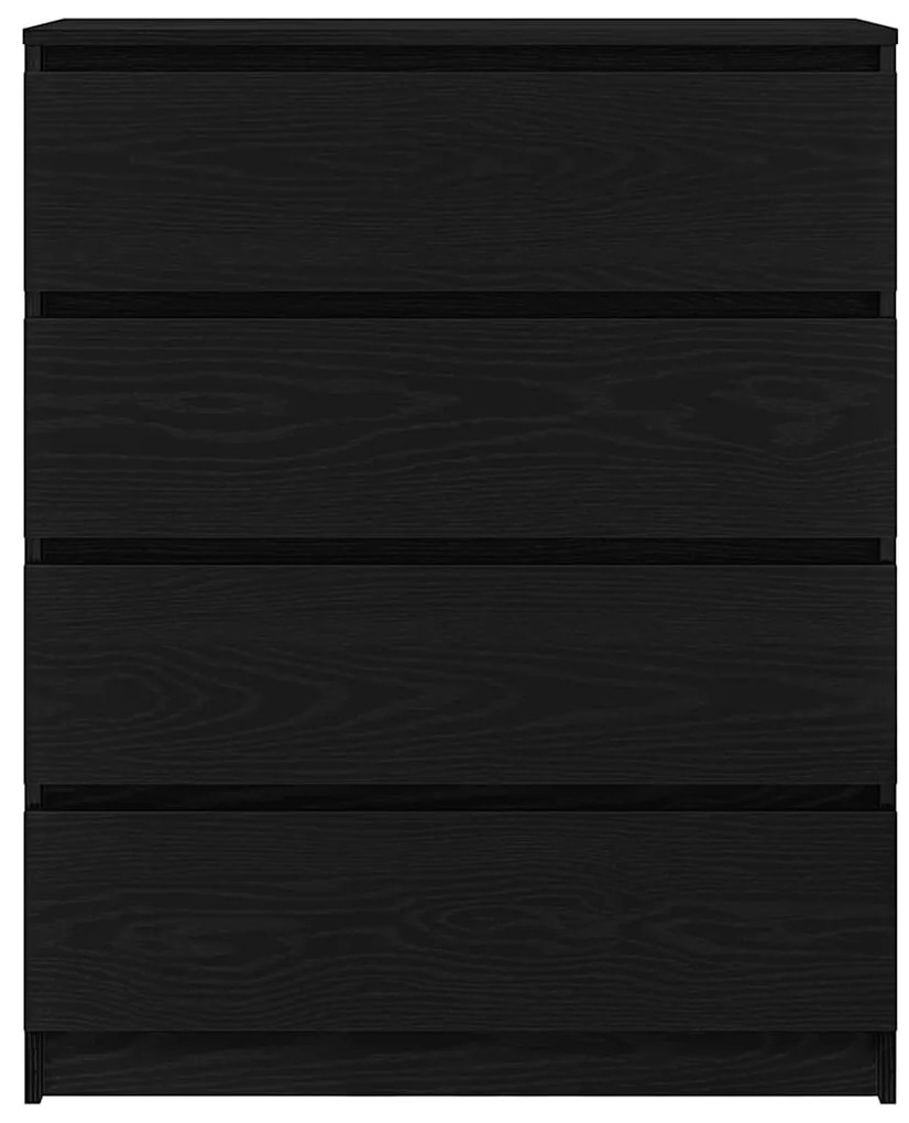 vidaXL Sideboard Μαύρη βελανιδιά 80x35x99 cm Κατασκευασμένο ξύλο