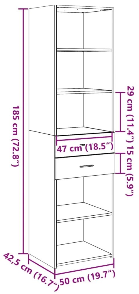 ΝΤΟΥΛΑΠΙ SONOMA ΔΡΥΣ 50X42,5X185 ΕΚ. ΑΠΟ ΕΠΕΞΕΡΓΑΣΜΕΝΟ ΞΥΛΟ 3281457