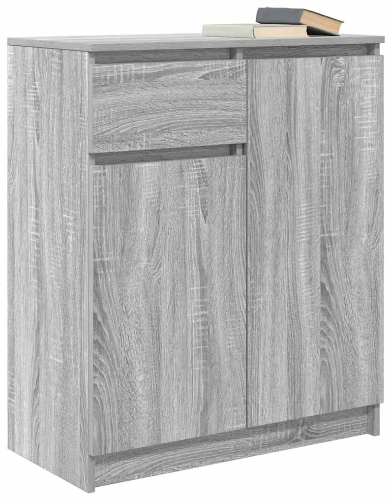 Συρταριέρα με Συρτάρια Γκρι Sonoma 71x35x84 εκ. από Επεξ. Ξύλο - Γκρι