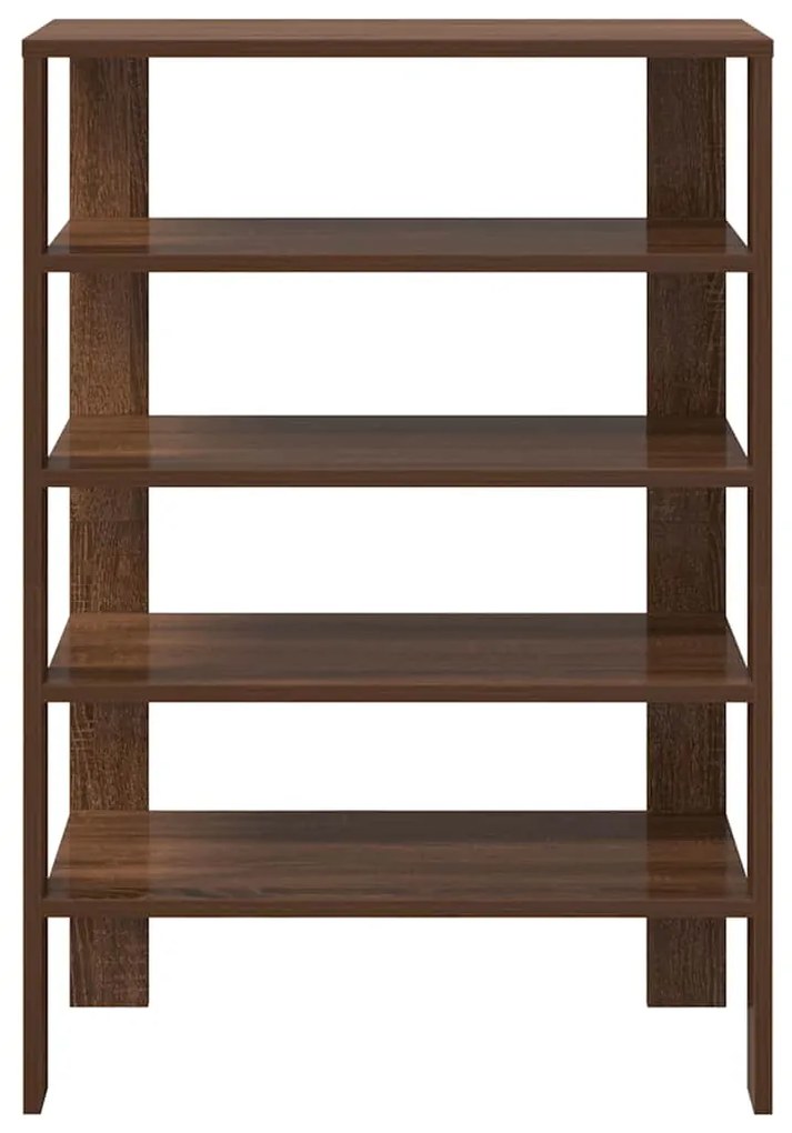 Ράφι παπουτσιών καφέ δρυς 61x32x87,5 cm Κατασκευασμένο ξύλο - Καφέ