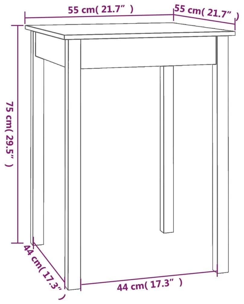 ΤΡΑΠΕΖΑΡΙΑ 55 X 55 X 75 ΕΚ. ΑΠΟ ΜΑΣΙΦ ΞΥΛΟ ΠΕΥΚΟΥ 814254