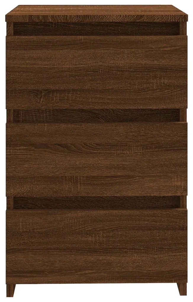 vidaXL Κομοδίνο Καφέ Δρυς 40 x 35 x 62,5 εκ. από Επεξεργασμένο Ξύλο