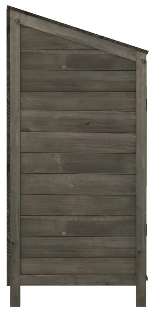 vidaXL Αποθήκη Κήπου Ανθράκι 102 x 52 x 112 εκ. από Μασίφ Ξύλο Ελάτης