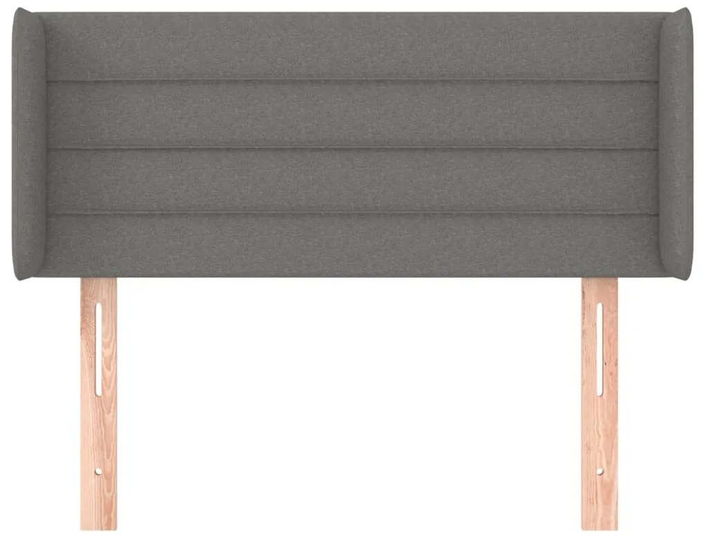 vidaXL Κεφαλάρι με Πτερύγια Σκούρο Γκρι 83x16x78/88 εκ. Υφασμάτινο