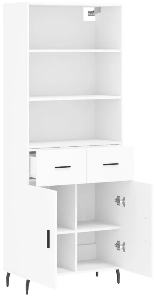 vidaXL Ντουλάπι Λευκό 69,5x34x180 εκ. από Επεξεργασμένο Ξύλο
