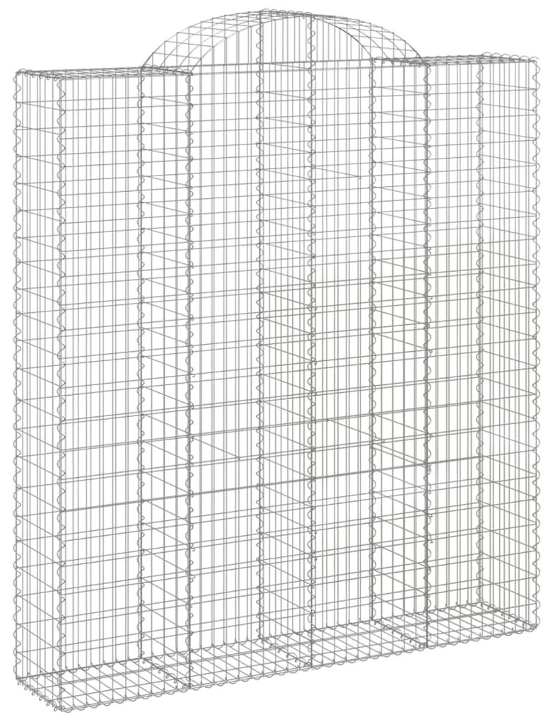 vidaXL Συρματοκιβώτια Τοξωτά 4 τεμ. 200x50x220/240 εκ. Γαλβαν. Ατσάλι