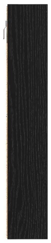 vidaXL Βιτρίνα με ράφι Μαύρη δρυς 100 x 8.5 x 50 cm Επεξεργασμένο ξύλο