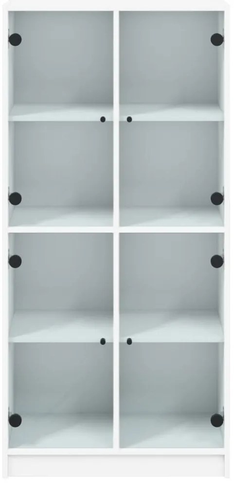 vidaXL Ντουλάπι με Πόρτες Λευκό 68x37x142 εκ. από Επεξεργασμένο Ξύλο