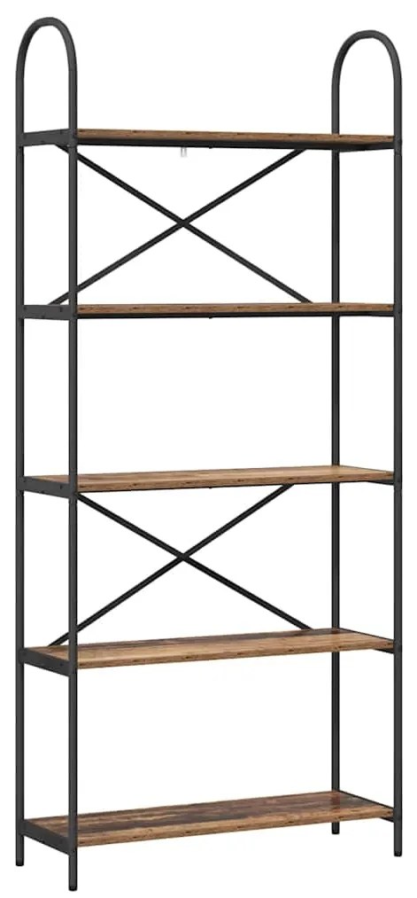 vidaXL Ράφι Βιβλίων Παλιό ξύλο 80 x 30 x 183 εκ Επεξεργασμένο ξύλο