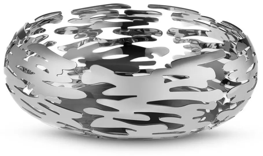 Ψωμιέρα - Φρουτιέρα Barknest BM02 Φ21x7cm Μεταλλική Chrome με Δώρο 2 Δαχτυλίδια Πετσέτας Alessi Μέταλλο