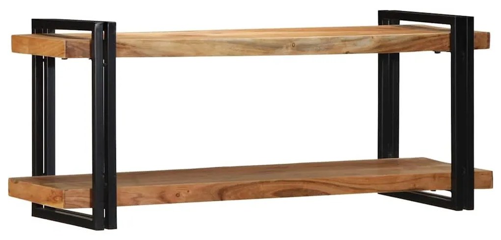 Ράφι τοίχου 110x33x45 cm Μασίφ ξύλο ακακίας - Καφέ