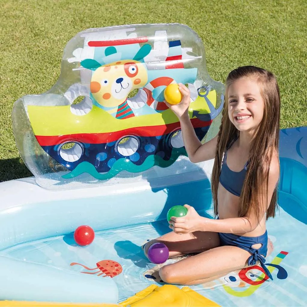 INTEX Πισίνα Φουσκωτή Fishing Fun Play Center 218 x 188 x 99 εκ.