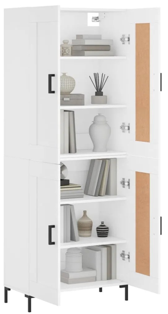 vidaXL Ντουλάπι Λευκό 69,5x34x180 εκ. από Επεξεργασμένο Ξύλο