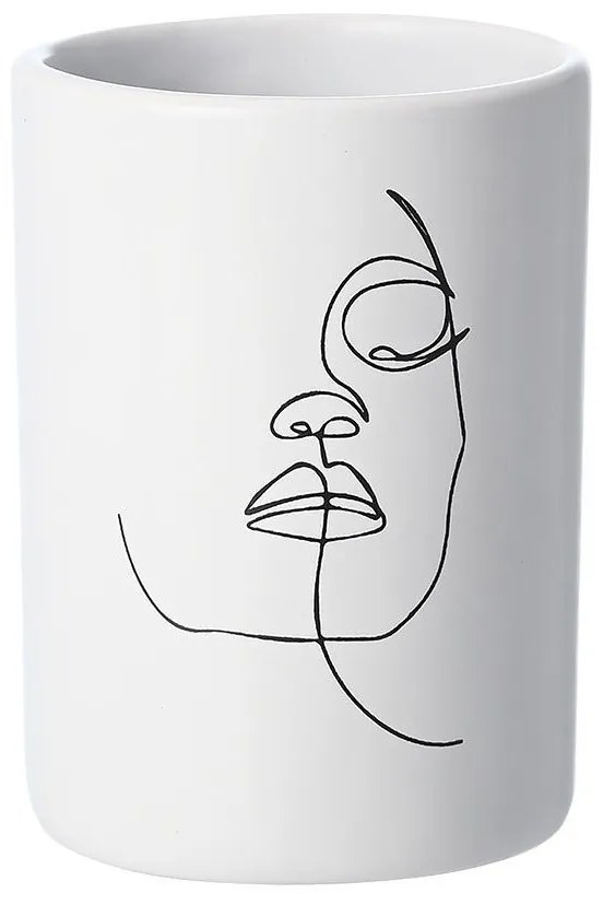 ESTIA ΠΟΤΗΡΑΚΙ ΜΠΑΝΙΟΥ LINE ART ΛΕΥΚΟ