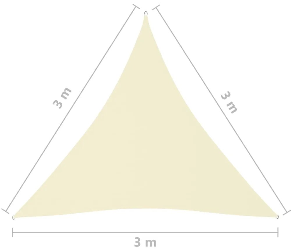 ΠΑΝΙ ΣΚΙΑΣΗΣ ΤΡΙΓΩΝΟ ΚΡΕΜ 3 X 3 X 3 Μ. ΑΠΟ ΎΦΑΣΜΑ OXFORD 135225