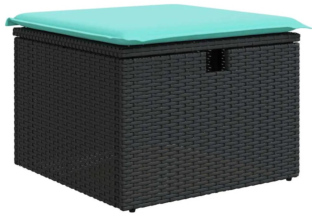 vidaXL Σετ Καναπέ Κήπου 5 Τεμαχίων Μαύρο Συνθετικό Ρατάν με Μαξιλάρια