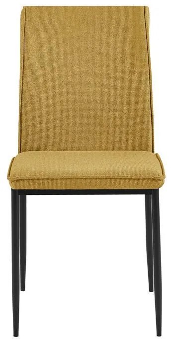 Καρέκλα Τραπεζαρίας Crace Fylliana Ύφασμα Μουσταρδί 43x60x86εκ 4αδα 43x60x86 εκ.