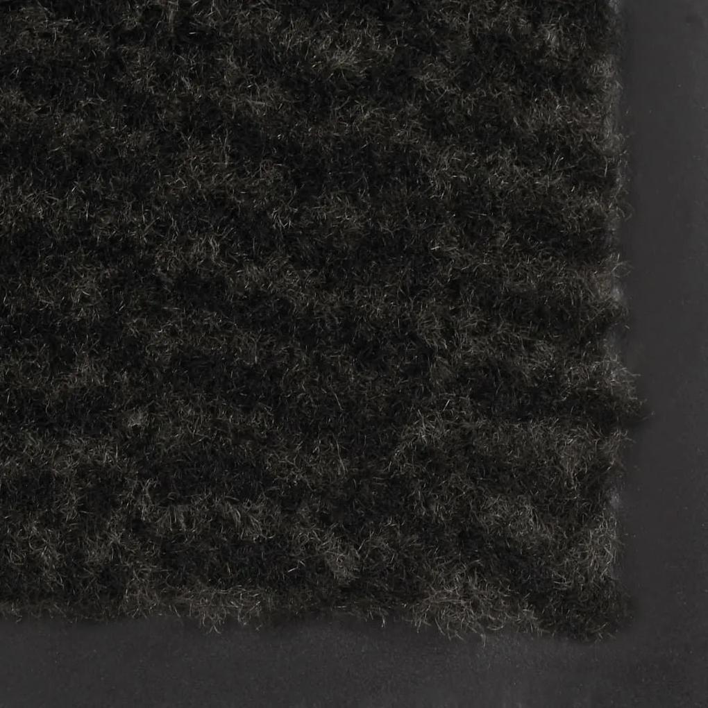 Πατάκι Απορροφητικό Σκόνης Ορθογώνιο Μαύρο 120x180 εκ. Θυσανωτό - Μαύρο