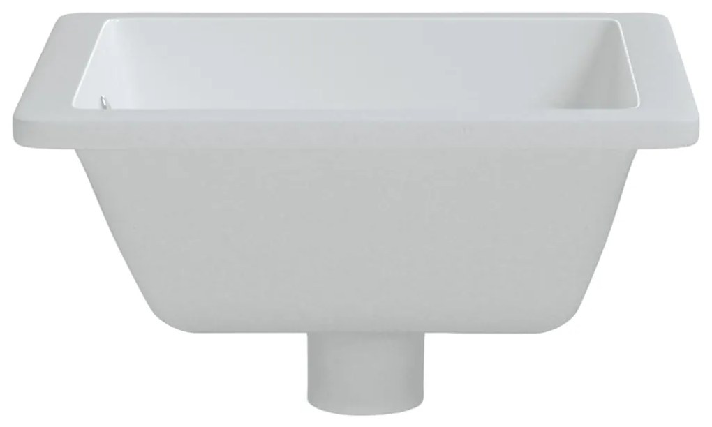 vidaXL Νιπτήρας Μπάνιου Ορθογώνιος Λευκός 39x30x18,5 εκ. Κεραμικός