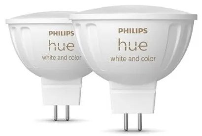 Έξυπνη Λάμπα Led 2xGU5.3 6,3W MR-16 Σποτ RGBW Hue Σετ 929003575302 Philips 929003575302