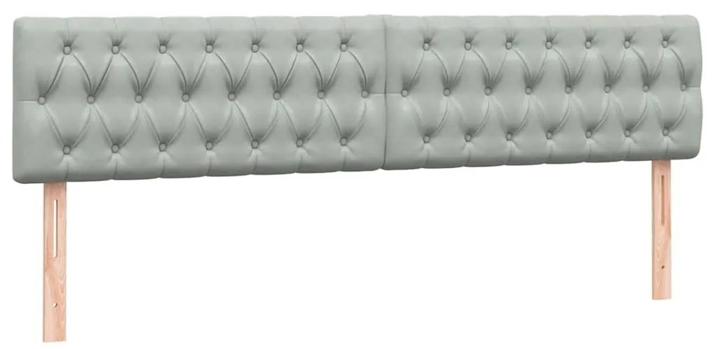 Box Spring κρεβάτι με στρώματα ανοιχτό γκρι 180x210 cm Velvet - Γκρι