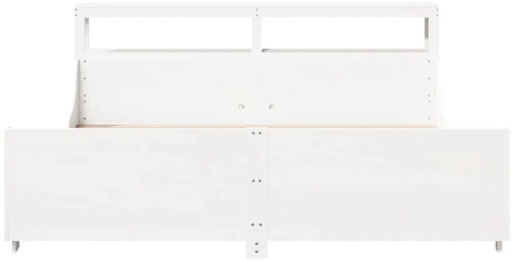 vidaXL Σκελετός Κρεβ. Χωρίς Στρώμα Λευκό 200x200 εκ Μασίφ Πεύκο