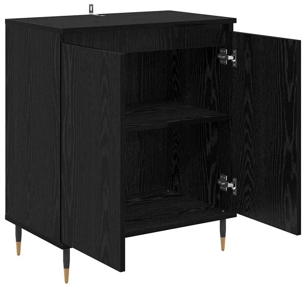 vidaXL Πλαϊνό γραφείο Μαύρη Οξυά 60 x 35 x 70 cm Επεξεργασμένο ξύλο