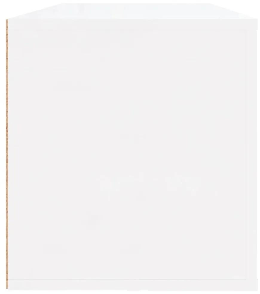 Παπουτσοθήκη Γυαλιστερό Λευκό 100x35x38 εκ. Επεξεργασμένο Ξύλο - Λευκό