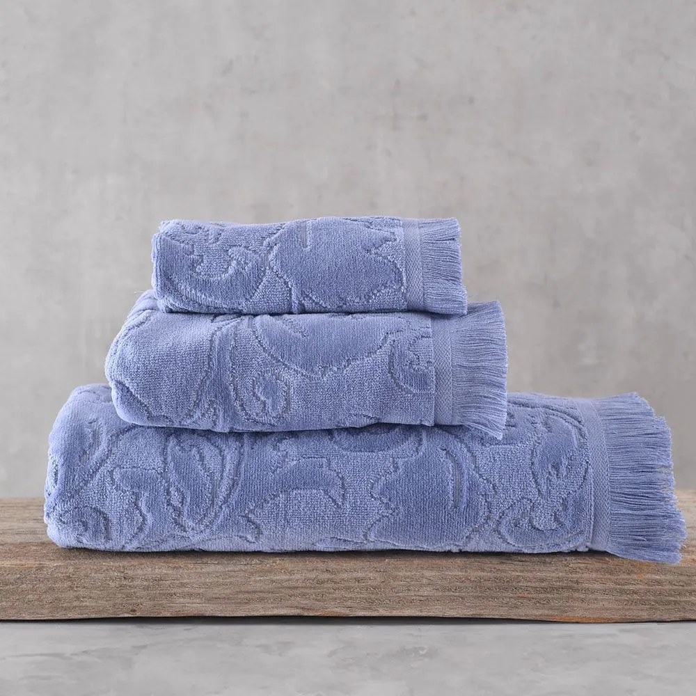 Πετσέτες Sienna (Σετ 3τμχ) Blue Ρυθμός Towels Set 75x150cm 100% Βαμβάκι