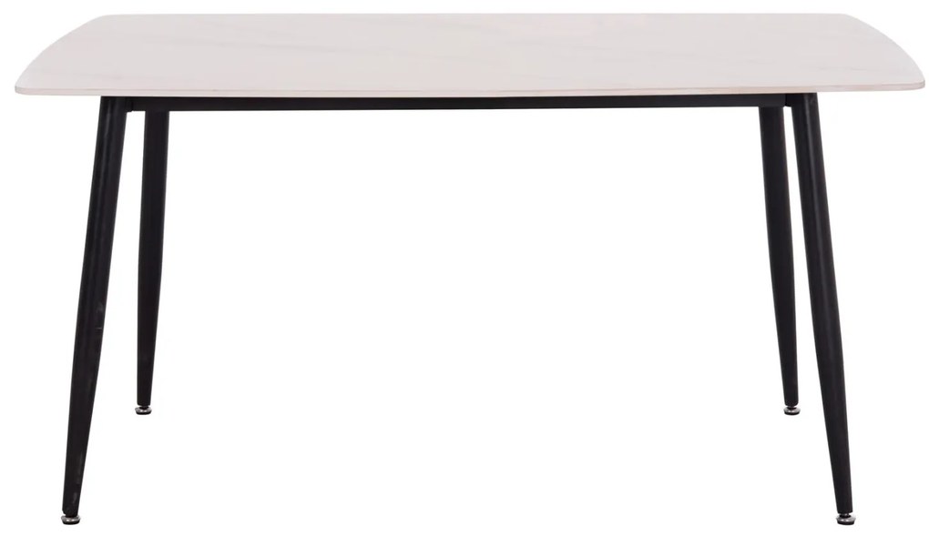 Τραπέζι RAVEN Κεραμικό TOP με Όψη Λευκό Μάρμαρο 140x80x74Υεκ. 140x80x74 εκ.