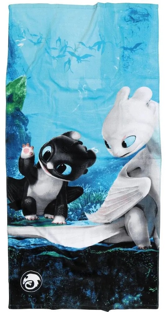 Πετσέτα Θαλάσσης Παιδική 5865 How to Train your Dragon Blue-Black Das Home Θαλάσσης 70x140cm 100% Cotton