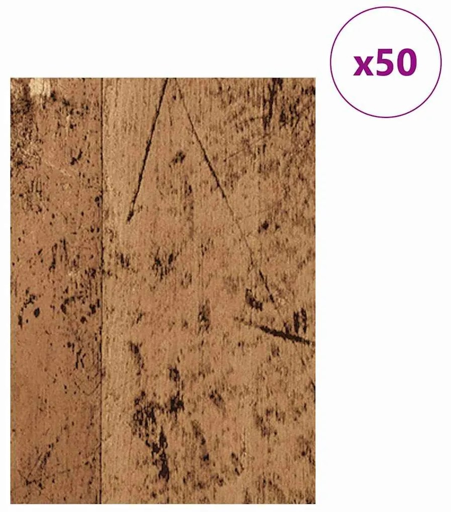 vidaXL Διακοσμητικά Πάνελ 50 pcs Παλιό ξύλο 30 x 42 x 0.27 εκ