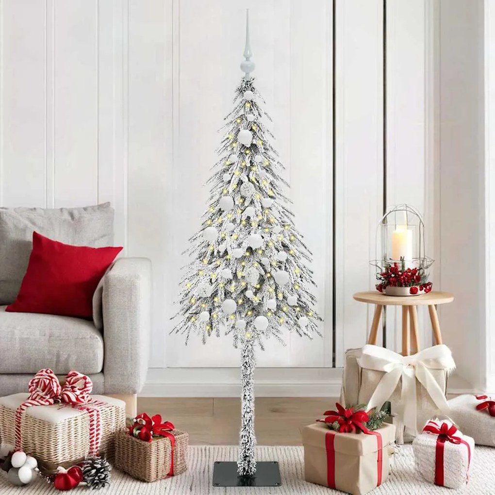 vidaXL Χριστουγεννιάτικο Δέντρο με 150 LED Λευκό 150 cm ΠΕ και Ατσάλι
