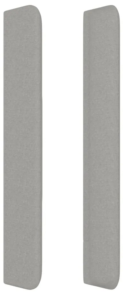 vidaXL Κεφαλάρι με Πτερύγια Ανοιχτό Γκρι 203x16x118/128 εκ. Υφασμάτινο