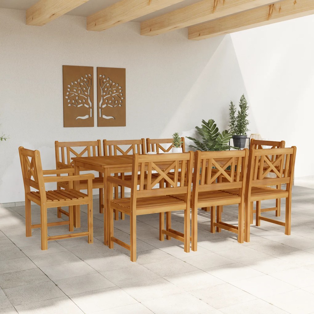 vidaXL Καρέκλες κήπου 2 τεμάχια 56x56x90 εκ Μασίφ ξύλο ακακίας