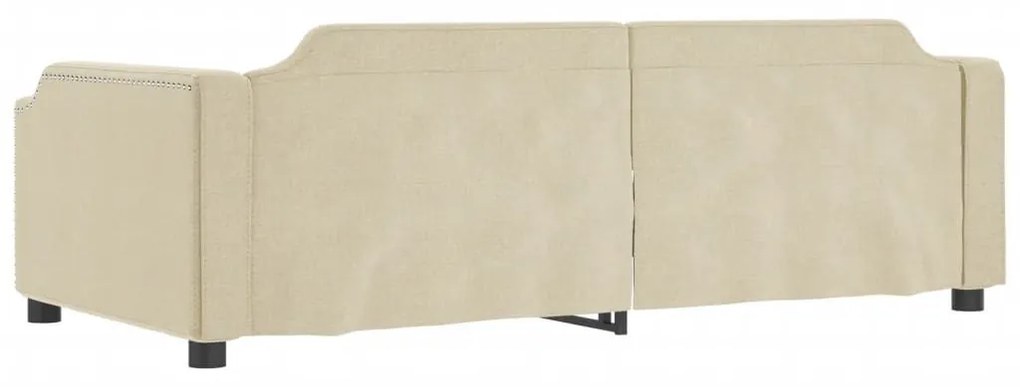 Καναπές Κρεβάτι Κρεμ 100 x 200 εκ. Υφασμάτινος - Κρεμ