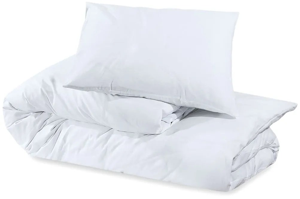 vidaXL Σετ Παπλωματοθήκης Λευκό 200x200 εκ. Ελαφρύ Ύφασμα Μικροϊνών