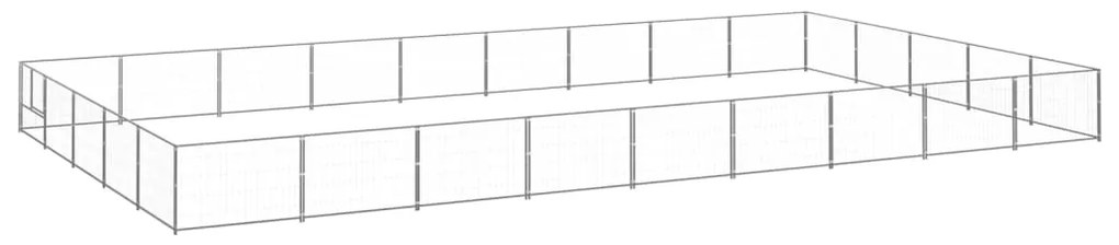 vidaXL Σπιτάκι Σκύλου Ασημί 45 μ² Ατσάλινο