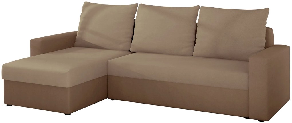 Γωνιακός καναπές Luno-Μπεζ καφέ - 237.00Χ150.00Χ90.00cm
