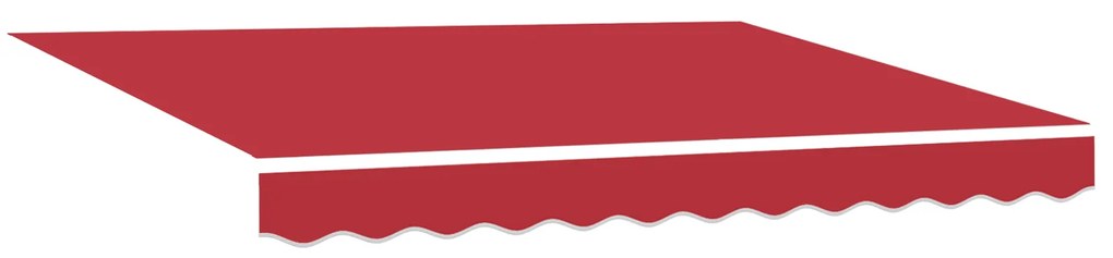 vidaXL Αυτόματη Ανασυρόμενη Τέντα Κόκκινη 350x250 cm