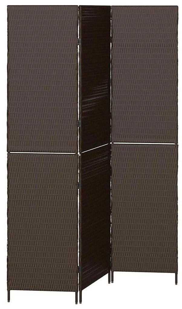 vidaXL Διαχωριστικό Δωματίου Καφέ 146 x 180 εκ. συνθετικό ρατάν