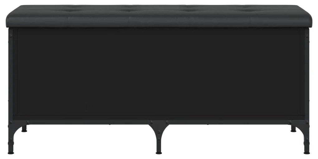 vidaXL Παγκάκι Αποθήκευσης Μαύρο 102x42x45 εκ. από Επεξεργασμένο Ξύλο