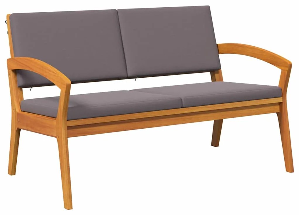 vidaXL Σετ μπιστρό με μαξιλάρι 2 pcs Φυσικό Λάδι Στερεό Ξύλο Ακακίας