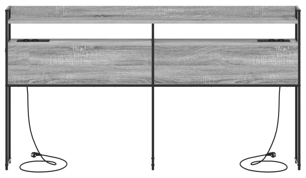 vidaXL Κεφαλάρι Αποθήκης Γκρι sonoma 200 cm Επεξεργασμένο ξύλο