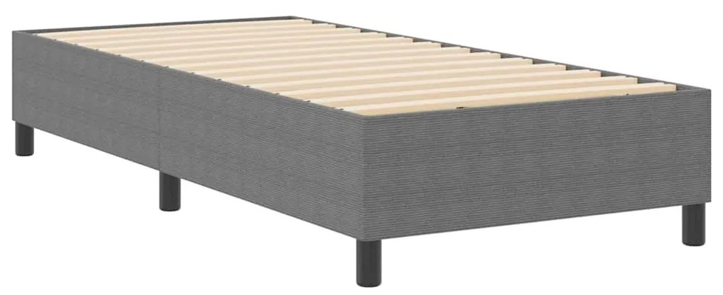 vidaXL Κρεβάτι με ελατήρια Ανοιχτό γκρι 100 x 200 cm Βελούδο